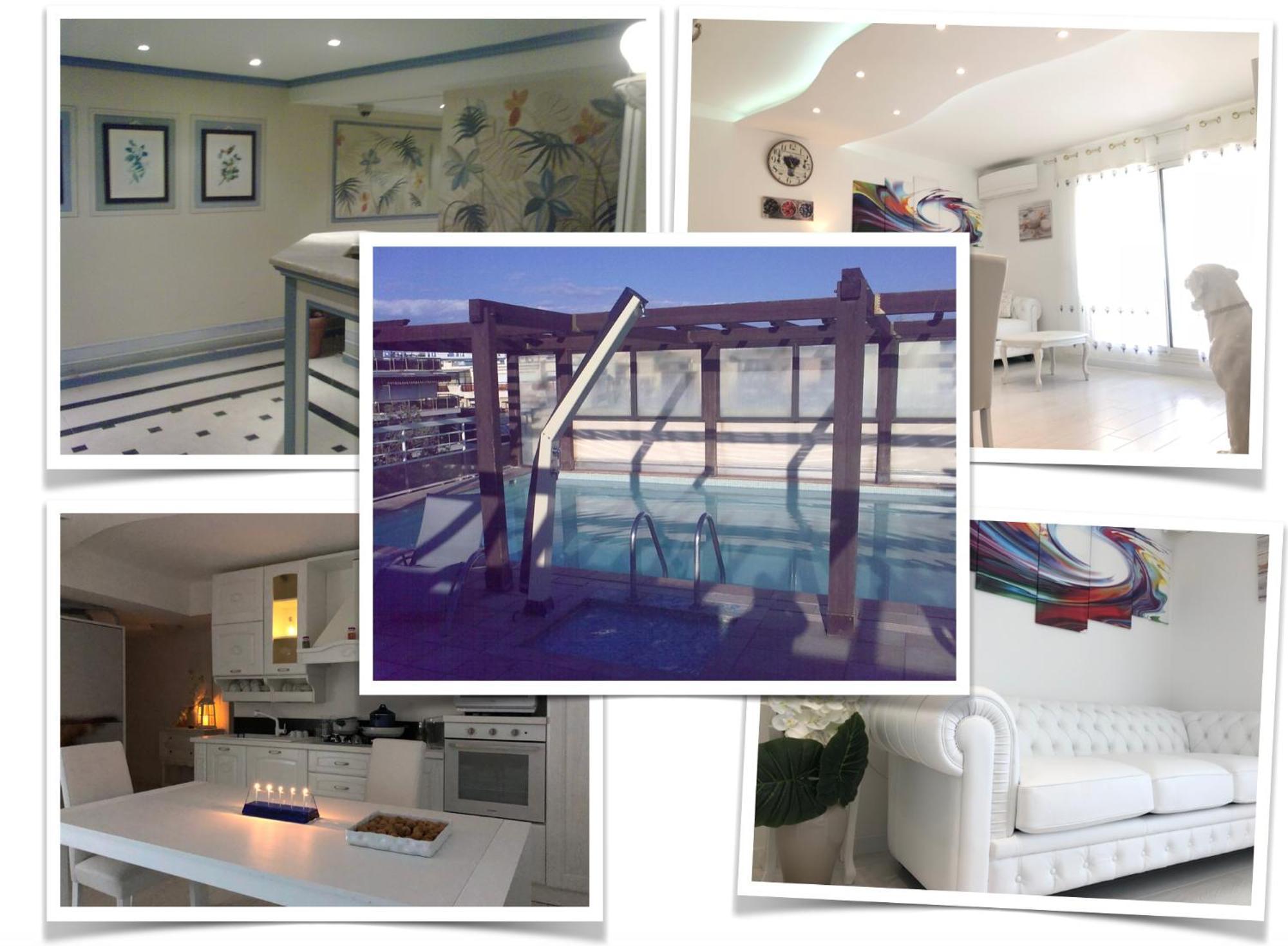 Villa D'Este Attico Con Piscina Rooftop Juan-les-Pins Kültér fotó